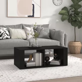 Fekete szerelt fa dohányzóasztal 100 x 50 x 36 cm