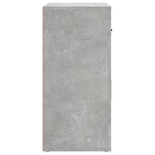 Betonszürke szerelt fa tálalószekrény 80x33x70 cm