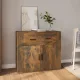 Füstös tölgy színű szerelt fa tálalószekrény 80x33x70 cm