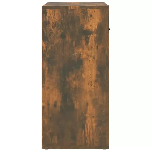 Füstös tölgy színű szerelt fa tálalószekrény 80x33x70 cm