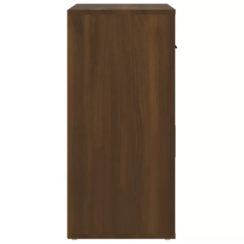 Barna tölgyszínű szerelt fa tálalószekrény 80x33x70 cm