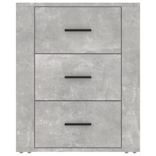 Betonszürke szerelt fa éjjeliszekrény 50 x 36 x 60 cm