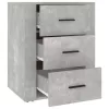 Betonszürke szerelt fa éjjeliszekrény 50 x 36 x 60 cm
