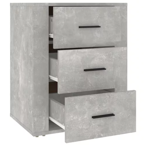Betonszürke szerelt fa éjjeliszekrény 50 x 36 x 60 cm