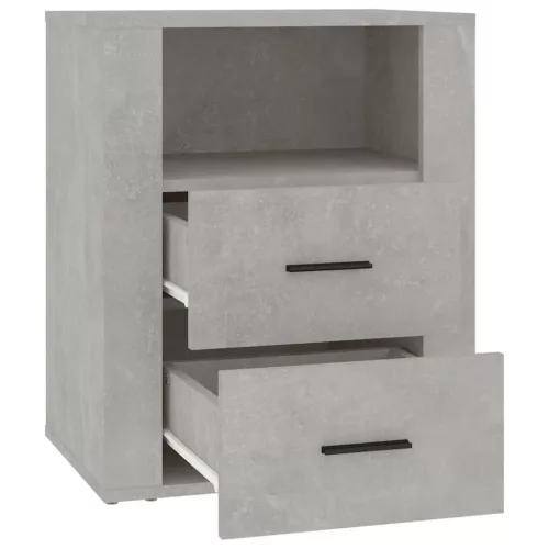 Betonszürke szerelt fa éjjeliszekrény 50 x 36 x 60 cm