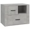 Betonszürke szerelt fa éjjeliszekrény 60 x 36 x 45 cm