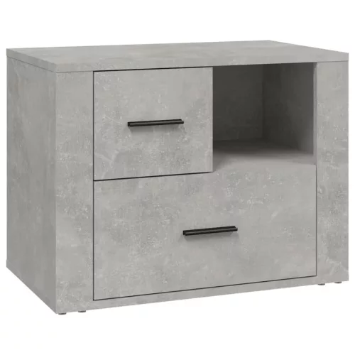 Betonszürke szerelt fa éjjeliszekrény 60 x 36 x 45 cm