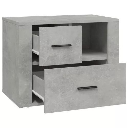 Betonszürke szerelt fa éjjeliszekrény 60 x 36 x 45 cm