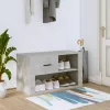 Betonszürke szerelt fa cipőszekrény 80x35x45 cm