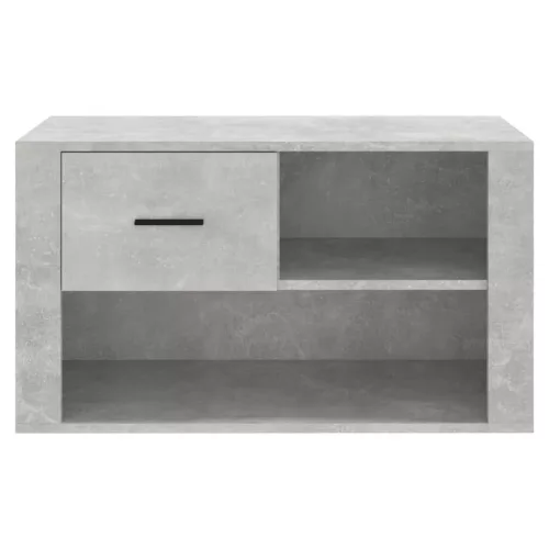 Betonszürke szerelt fa cipőszekrény 80x35x45 cm