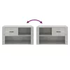 Betonszürke szerelt fa cipőszekrény 80x35x45 cm