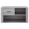 Szürke sonoma színű szerelt fa cipősszekrény 80x35x45 cm