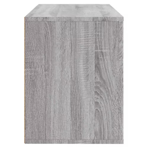 Szürke sonoma színű szerelt fa cipősszekrény 80x35x45 cm