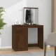 Barna tölgy színű szerelt fa tükrös pipereasztal 90x50x132,5 cm