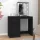 Fekete szerelt fa pipereasztal LED-del 90 x 50 x 132,5 cm