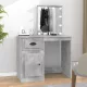Betonszürke szerelt fa pipereasztal LED-del 90 x 50 x 132,5 cm