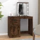 Füstös tölgy színű szerelt fa LED-es pipereasztal 90x50x132,5cm