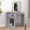 Szürke sonoma szerelt fa pipereasztal LED-del 90x50x132,5 cm