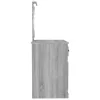 Szürke sonoma szerelt fa pipereasztal LED-del 90x50x132,5 cm
