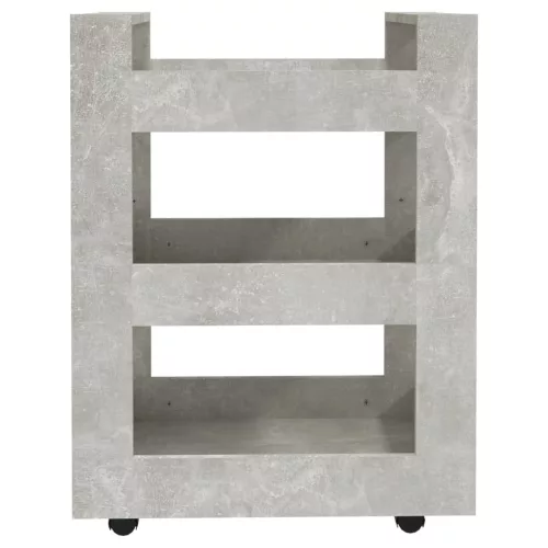 Betonszürke szerelt fa zsúrkocsi 60 x 45 x 80 cm