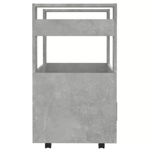 Betonszürke szerelt fa zsúrkocsi 60 x 45 x 80 cm