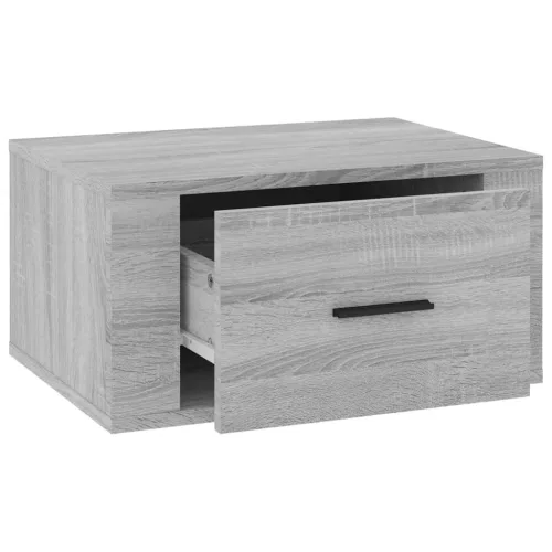 2 db szürke sonoma falra szerelhető éjjeliszekrény 50x36x25 cm
