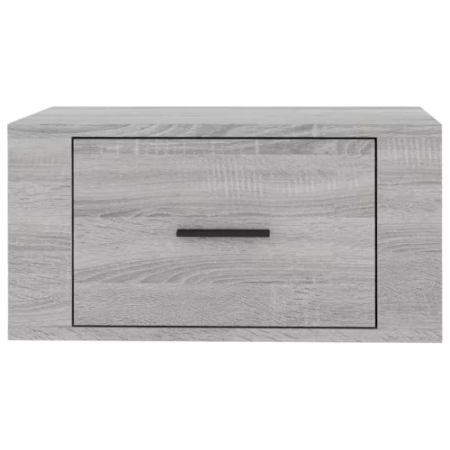 2 db szürke sonoma falra szerelhető éjjeliszekrény 50x36x25 cm