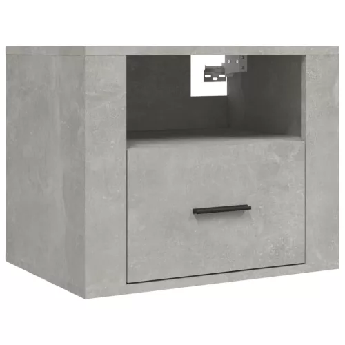 2 db betonszürke falra szerelhető éjjeliszekrény 50x36x40 cm