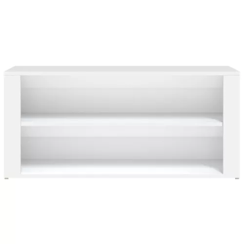 Fehér szerelt fa cipőtartó 100x35x45 cm