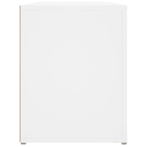 Fehér szerelt fa cipőtartó 100x35x45 cm