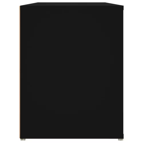 Fekete szerelt fa cipőtartó 100x35x45 cm