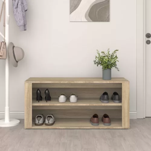 Sonoma tölgy színű szerelt fa cipőtartó 100x35x45 cm