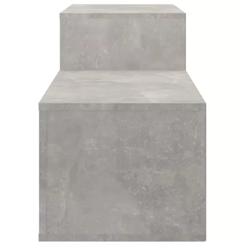 Betonszürke szerelt fa cipőszekrény 150x35x45 cm