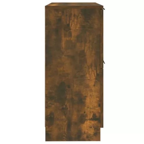 Füstös tölgyszínű szerelt fa tálalószekrény 30 x 30 x 70 cm