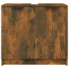 Füstös tölgyszínű szerelt fa fürdőszobaszekrény 64,5x33,5x59 cm