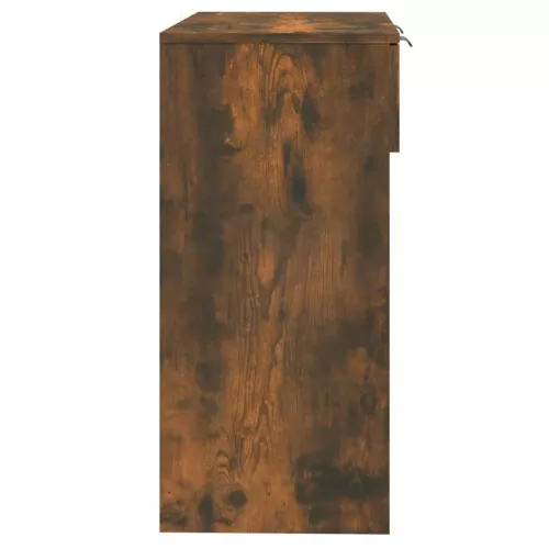 Füstös tölgyszínű szerelt fa tálalóasztal 90 x 36 x 75 cm