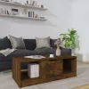 Füstös tölgy színű szerelt fa dohányzóasztal 102 x 50 x 36 cm