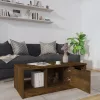 Füstös tölgy színű szerelt fa dohányzóasztal 102 x 50 x 36 cm