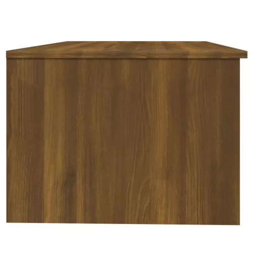 Barna tölgyszínű szerelt fa dohányzóasztal 102 x 50 x 36 cm