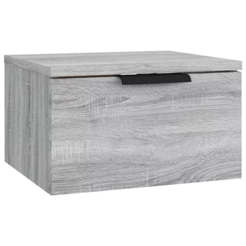 2 db szürke sonoma falra szerelhető éjjeliszekrény 34x30x20 cm