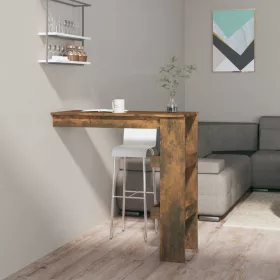   Füstös tölgy színű fatermék fali bárasztal 102 x 45 x 103,5 cm