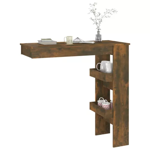 Füstös tölgy színű fatermék fali bárasztal 102 x 45 x 103,5 cm