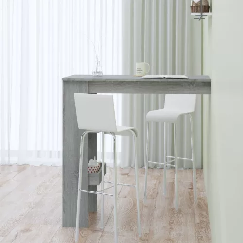 Szürke sonoma színű fatermék fali bárasztal 102 x 50 x 45 cm