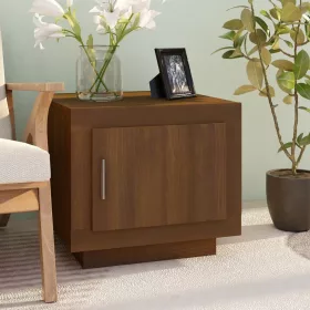   Barna tölgy színű szerelt fa dohányzóasztal 51 x 50 x 45 cm