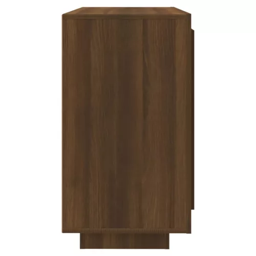 Barna tölgyszínű szerelt fa tálalószekrény 80 x 40 x 75 cm