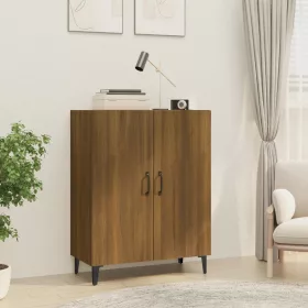   Barna tölgy színű szerelt fa tálalószekrény 70 x 34 x 90 cm
