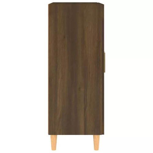 Barna tölgyszínű szerelt fa tálalószekrény 69,5 x 34 x 90 cm