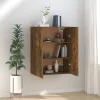 Füstös tölgy színű szerelt fa függőszekrény 69,5 x 34 x 90 cm