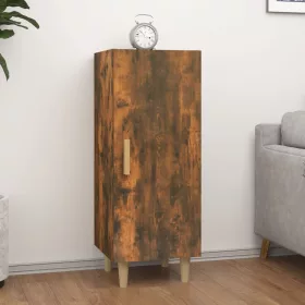   Füstös tölgy színű szerelt fa tálalószekrény 34,5 x 34 x 90 cm