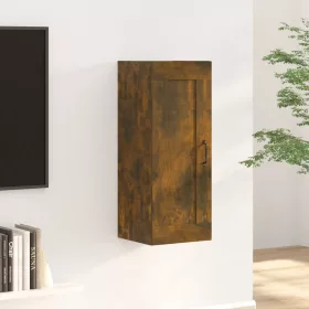  Füstös tölgy színű szerelt fa függőszekrény 35 x 34 x 90 cm